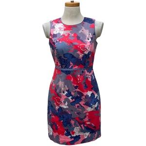 Boden Pink Purple Blue Abstract Print A Line Professional Career Dress 6